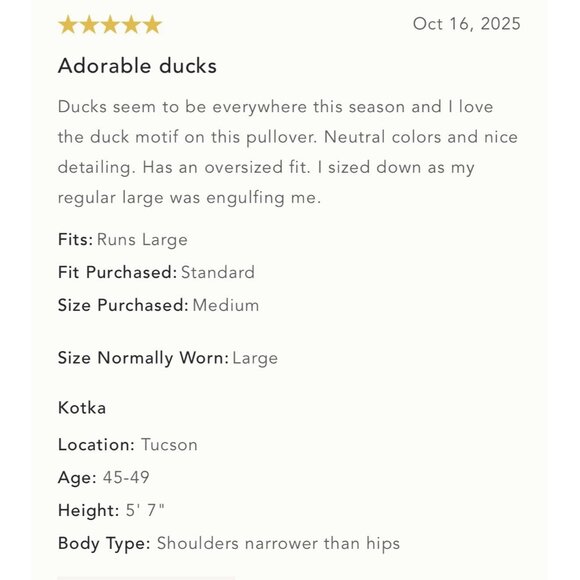 NWT Size S - Pilcro The Oaklyn Cozy Knit Duck Sweatshirt/Sweater (NWT US$128) - Picture 8 of 16